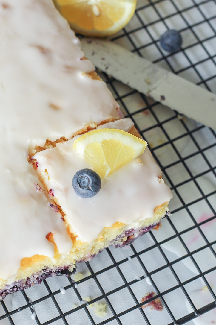 Lemon Blueberry Sheet Cake - This Celebrated Life